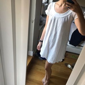 White Lace Ella Moss Mini Dress